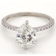 Afbeelding in Gallery-weergave laden, 2 karaat diamanten ring vrouwen wit goud 14K Solitaire met accent
