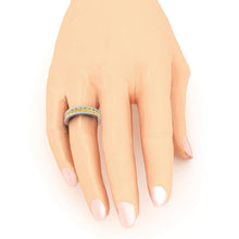 Afbeelding in Gallery-weergave laden, Witgouden 14K Canarische gele diamanten band