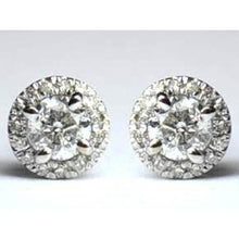 Afbeelding in Gallery-weergave laden, 2 karaat ronde halo diamond stud earring dames gouden sieraden