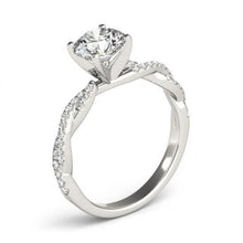 Afbeelding in Gallery-weergave laden, 2 karaat ronde diamanten solitaire met accenten ring goud wit 14K - harrychadent.nl