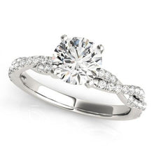 Afbeelding in Gallery-weergave laden, 2 karaat ronde diamanten solitaire met accenten ring goud wit 14K - harrychadent.nl