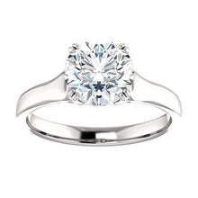 Afbeelding in Gallery-weergave laden, 2 karaat ronde diamanten solitaire ring wit goud 14k - harrychadent.nl