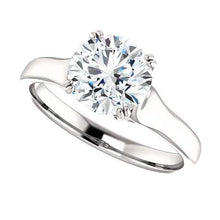 Afbeelding in Gallery-weergave laden, 2 karaat ronde diamanten solitaire ring wit goud 14k - harrychadent.nl