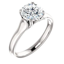 Afbeelding in Gallery-weergave laden, 2 karaat ronde diamanten solitaire ring wit goud 14k - harrychadent.nl