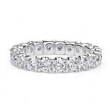 Afbeelding in Gallery-weergave laden, 2 karaat ronde geslepen diamanten trouwring 14K witgoud - harrychadent.nl