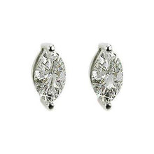 Afbeelding in Gallery-weergave laden, 2 karaats marquise geslepen diamanten oorknopjes massief wit goud