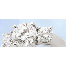 Afbeelding in Gallery-weergave laden, 2.01 Karaat Lucida Echt Diamanten Ringen Wit Goud 3 Steen