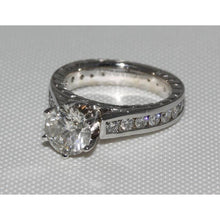 Afbeelding in Gallery-weergave laden, 2.75 Karaat Sprankelende Echt Diamanten Solitaire Ring Met Accenten
