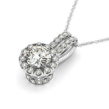 Afbeelding in Gallery-weergave laden, 2,00 ct. Ronde Halo Halo Hanger Ketting Zonder Ketting Goud 14K - harrychadent.nl