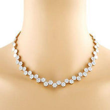 Afbeelding in Gallery-weergave laden, 21,00 ct kleine briljant geslepen diamanten dames ketting wit goud 14K - harrychadent.nl