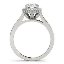 Afbeelding in Gallery-weergave laden, 2,25 karaat halo ronde diamanten massief wit goud 14K verlovingsring - harrychadent.nl