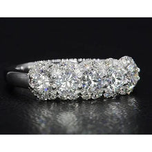 Afbeelding in Gallery-weergave laden, 2,50 karaat ronde diamanten damesjubileumring wit goud 14k