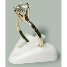 Afbeelding in Gallery-weergave laden, 2,50 karaat ronde diamanten solitaire verlovingsring geel goud 14K - harrychadent.nl