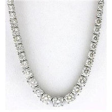 Afbeelding in Gallery-weergave laden, 25,00 karaat Diamanten halsketting Tennis afgestudeerd Riviera 16" 14K goud - harrychadent.nl