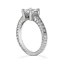 Afbeelding in Gallery-weergave laden, 2,51 karaats diamanten ring in antieke stijl met accenten witgouden sieraden