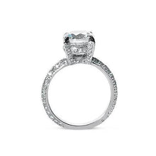 Afbeelding in Gallery-weergave laden, 2,52 ct ronde diamanten verlovingsring met accenten witgoud