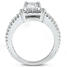 Afbeelding in Gallery-weergave laden, 2,71 ct. emerald diamant halo verlovingsring split shank prong setting witgoud 14k