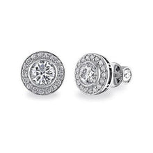 Afbeelding in Gallery-weergave laden, echte round diamant 2.72karaat oorbel vooraanzicht