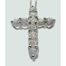 Afbeelding in Gallery-weergave laden, 2,75 ct rond geslepen diamanten kruis ketting hanger