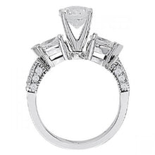 Afbeelding in Gallery-weergave laden, 2,75 karaat diamanten drie stenen stijl verlovingsring wit goud 14K - harrychadent.nl