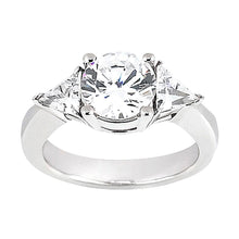 Afbeelding in Gallery-weergave laden, 2,75 karaat ronde en trilliant drie stenen diamanten ring wit goud - harrychadent.nl