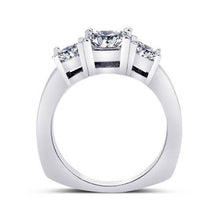 Afbeelding in Gallery-weergave laden, 2.11 karaat prinses diamanten bruiloft verlovingsring 3 stenen sieraden