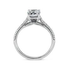 Afbeelding in Gallery-weergave laden, 2.25 karaat diamanten verlovingsring met accenten wit goud 14K - harrychadent.nl