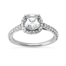 Afbeelding in Gallery-weergave laden, 2.75 Karaats Kussen Halo Diamant Met Accenten Ring Wit Goud 14K Nieuw - harrychadent.nl