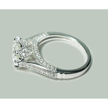 Afbeelding in Gallery-weergave laden, 2,76 Karaats Solitaire Met Accenten Echt Diamanten Verlovingsring Witgoud