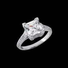 Afbeelding in Gallery-weergave laden, 2.91 Karaat Prinses Diamanten Ring Solitaire Met Accenten Pave - harrychadent.nl