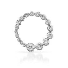 Afbeelding in Gallery-weergave laden, 2 Karaat Echt Diamanten Cirkel Hanger Wit Goud 14K
