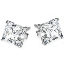Afbeelding in Gallery-weergave laden, 2 Karaat Prinses Echt Diamanten Oorknopjes Voor Dames Wit Goud 14K