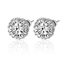 Afbeelding in Gallery-weergave laden, GIA-gecertificeerd Echte 2.18 Karaats Solitaire Ronde Echt Diamanten Oorknopjes Massief Wit Goud