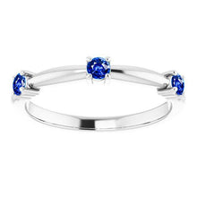 Afbeelding in Gallery-weergave laden, 3 Stenen Ring Jubileum 0,90 Karaat Ceylon Sapphire Sieraden Nieuw - harrychadent.nl