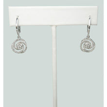 Afbeelding in Gallery-weergave laden, 3 ct ronde diamanten cirkel druppel bengelen oorbel 14 kt witgoud - harrychadent.nl