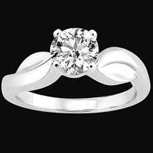 Afbeelding in Gallery-weergave laden, 3 ct. ronde diamanten solitaire fancy ring wit goud 14K Nieuw - harrychadent.nl