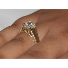Afbeelding in Gallery-weergave laden, 3 karaat diamanten afwerking micro pave ring geel goud Nieuw - harrychadent.nl