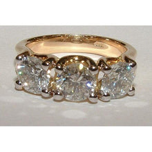 Afbeelding in Gallery-weergave laden, 3 karaat diamanten verlovingsring 3 stenen sieraden - harrychadent.nl