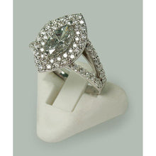 Afbeelding in Gallery-weergave laden, 3 karaat dubbele Halo Marquise diamanten verlovingsring gespleten schacht - harrychadent.nl