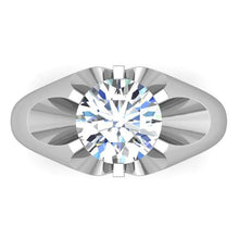 Afbeelding in Gallery-weergave laden, 3 karaat grote diamanten solitaire herenring wit goud - harrychadent.nl