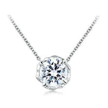 Afbeelding in Gallery-weergave laden, 3 karaat grote ronde diamanten halsketting hanger massief wit goud 14K - harrychadent.nl