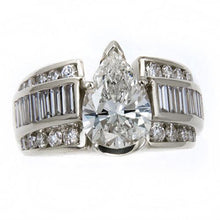 Afbeelding in Gallery-weergave laden, 3 karaat peer geslepen diamanten trouwring wit goud fijne sieraden - harrychadent.nl