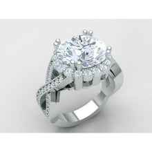 Afbeelding in Gallery-weergave laden, 3 karaat ronde antieke stijl diamanten trouwring fijne sieraden - harrychadent.nl