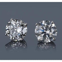 Afbeelding in Gallery-weergave laden, 3 karaat ronde diamanten oorknopjes - harrychadent.nl
