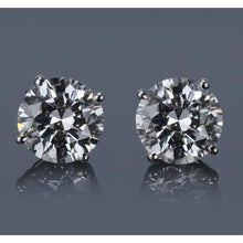 Afbeelding in Gallery-weergave laden, 3 karaat ronde diamanten oorknopjes - harrychadent.nl