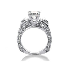 Afbeelding in Gallery-weergave laden, echte round diamant 2.50karaat ring zijaanzicht