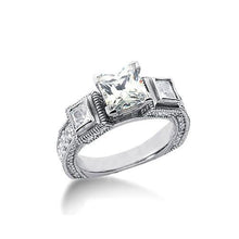 Afbeelding in Gallery-weergave laden, echte round diamant 2.50karaat ring vooraanzicht