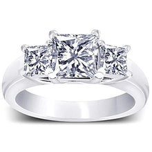 Afbeelding in Gallery-weergave laden, 3 stenen diamanten verlovingsring prinses diamant 1,81 karaat witgoud - harrychadent.nl