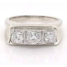 Afbeelding in Gallery-weergave laden, 3 stenen mannen verlovingsband 2,25 karaat griffenset wit goud 14k - harrychadent.nl