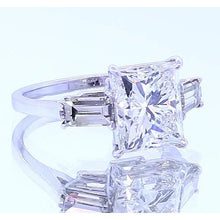 Afbeelding in Gallery-weergave laden, 3 stenen verlovingsring Princess Cut Diamond 3 karaat sieraden - harrychadent.nl